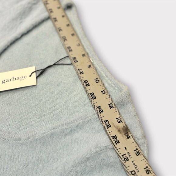 Pretty Garbage Women Size S Long Sleeve Cardigan Light Blue - Picture 9 of 11